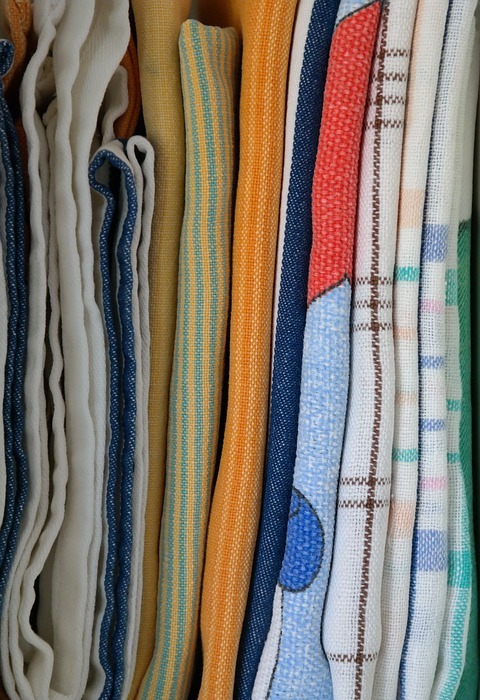 tea towels, colorful, dry