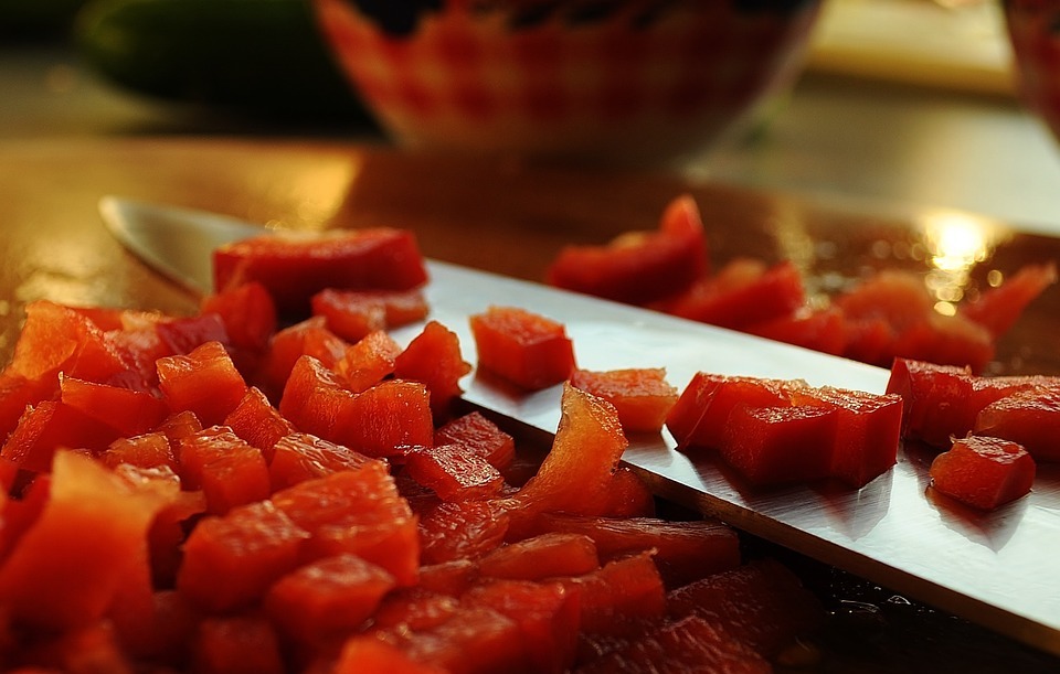 knife, blade, watermelon