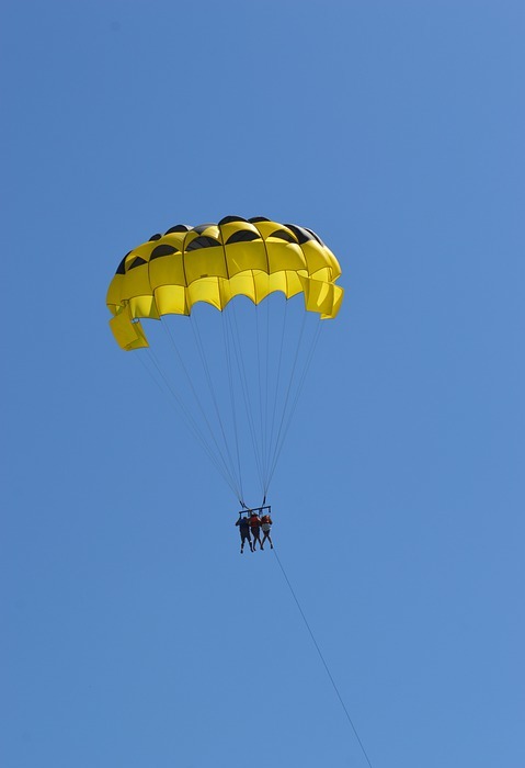 sky, balloon, parachute