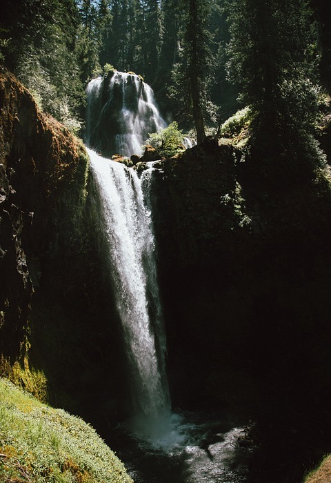 waterfall, cascade, gorge