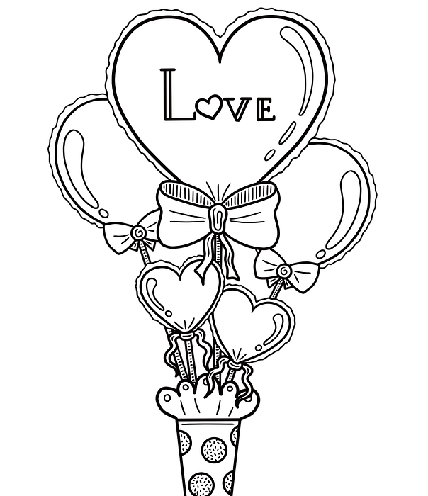 valentine's day, balloons, heart