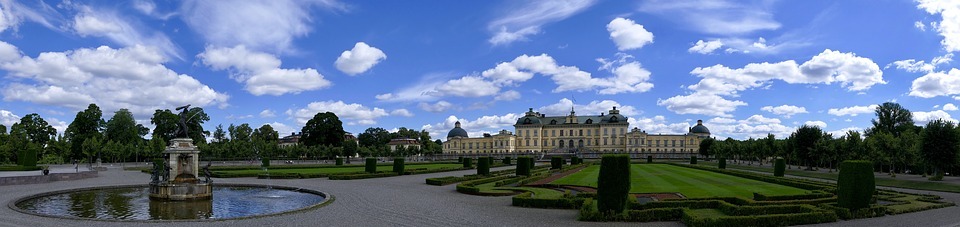 castle, garden, drottningholm