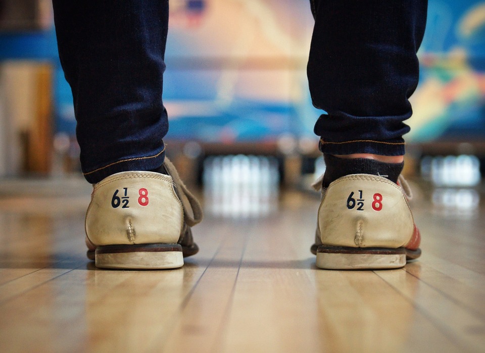 bowling alley, shoes, lane