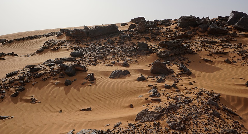 desert, rocks, sand