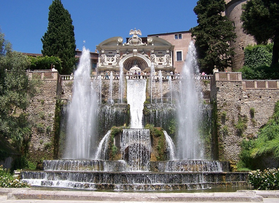 fountain, architecture, italian