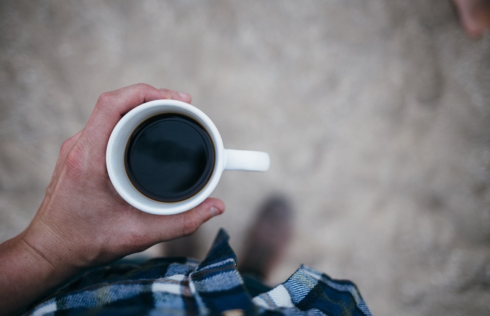coffee, mug, person