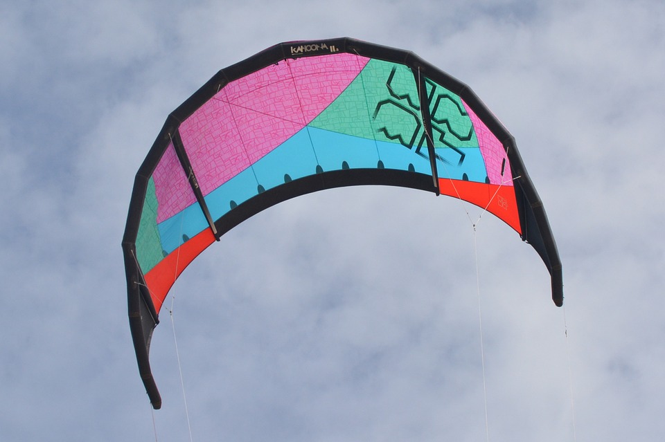 kite, air, clouds