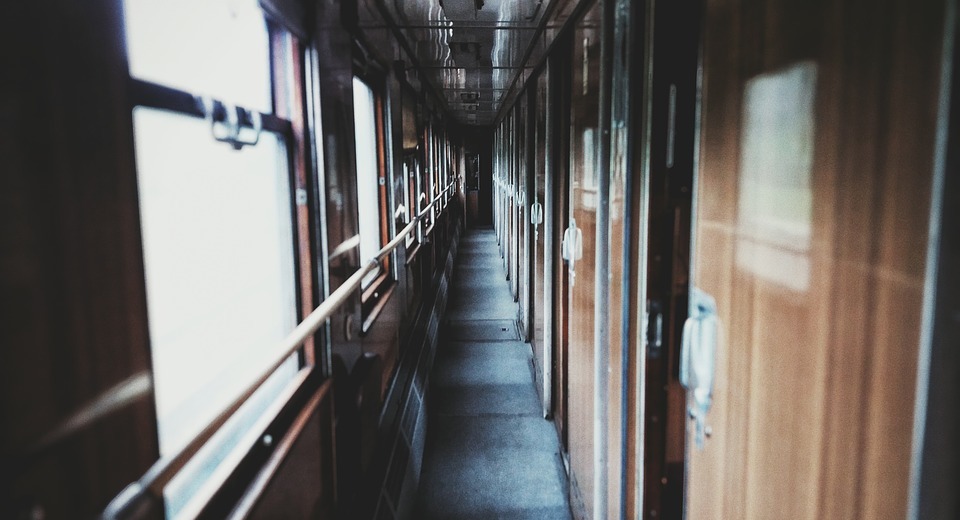 hallway, train, trip