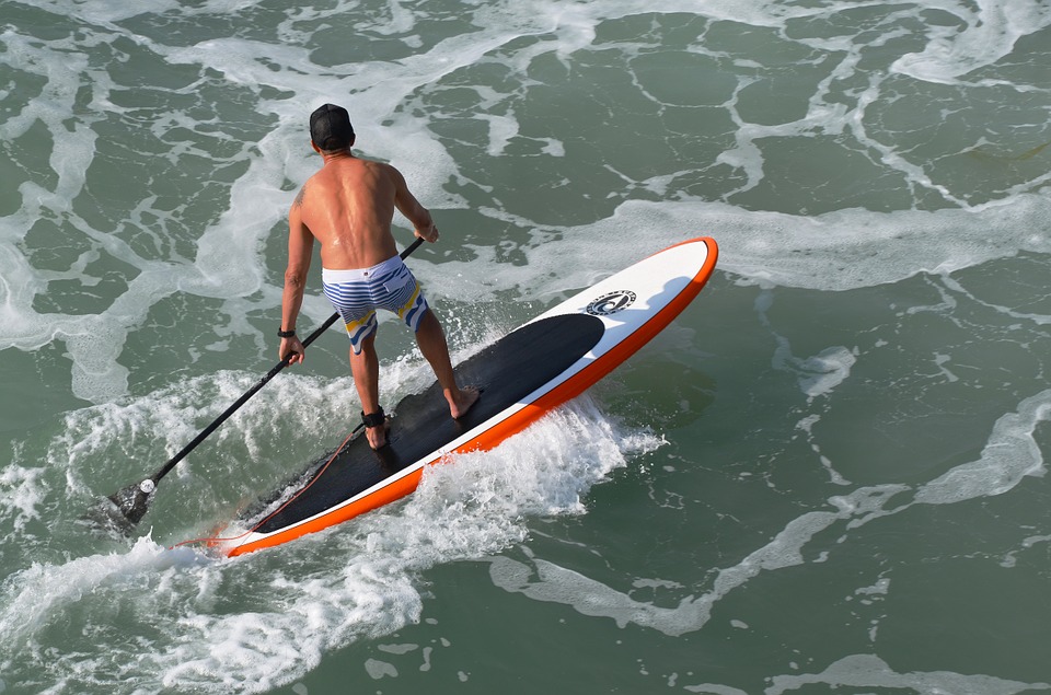 surfing, paddle board, ocean