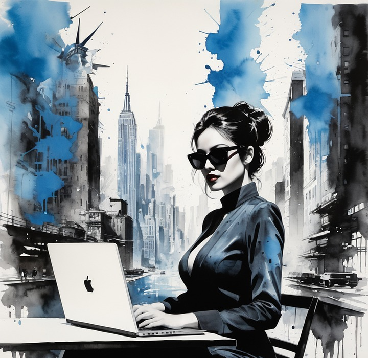 business, woman, laptop
