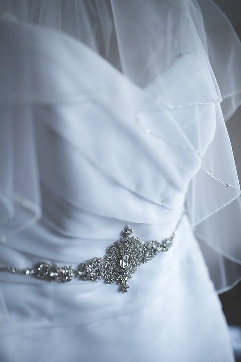 wedding, dress, details