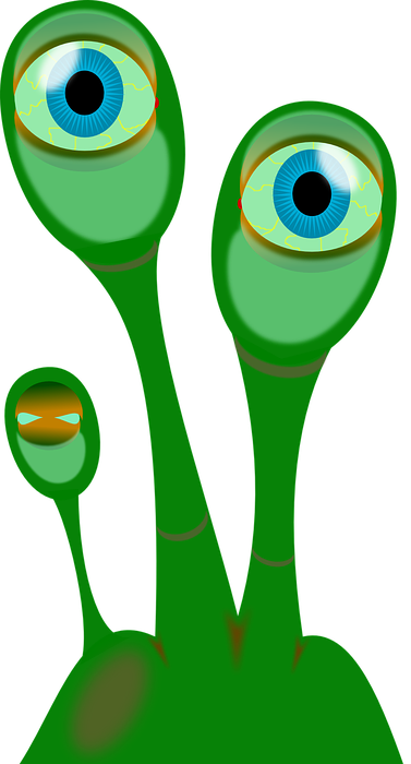alien, eyes, plant