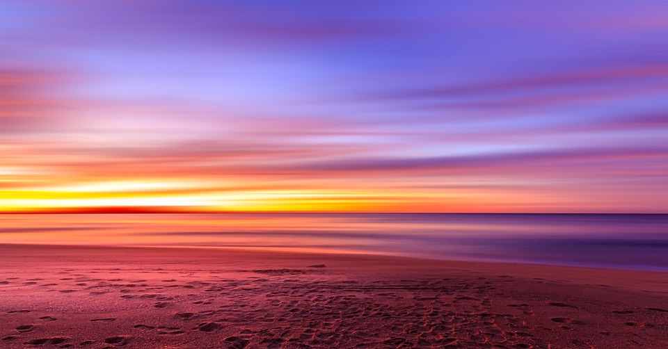 sunset, purple, sky