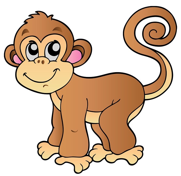 monkey, baby, cartoon