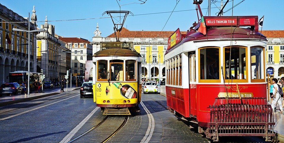 tram, lisbon, portugal