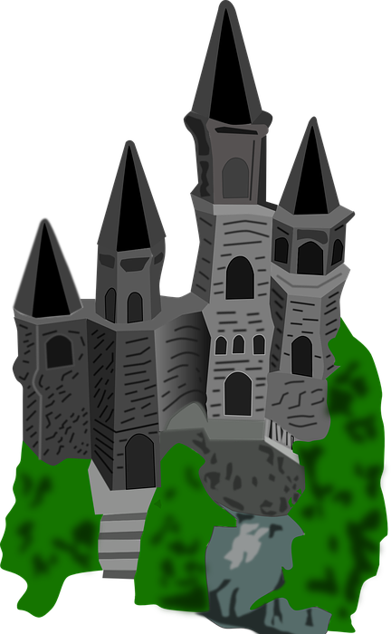 castle, drawing, cartoon