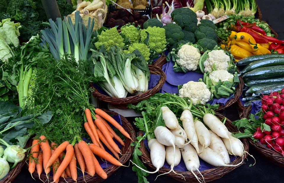 market, vegetables, market stall