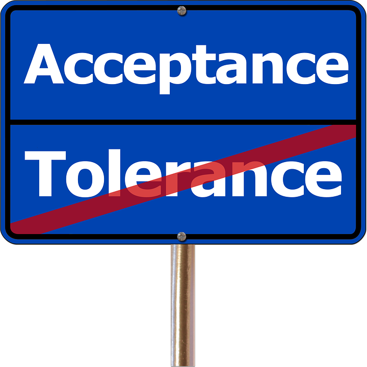 acceptance, tolerance, town sign