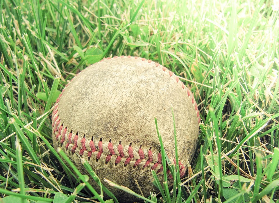 baseball, grass, game
