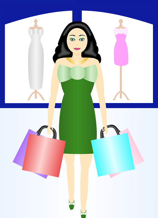 woman, shopping, retail