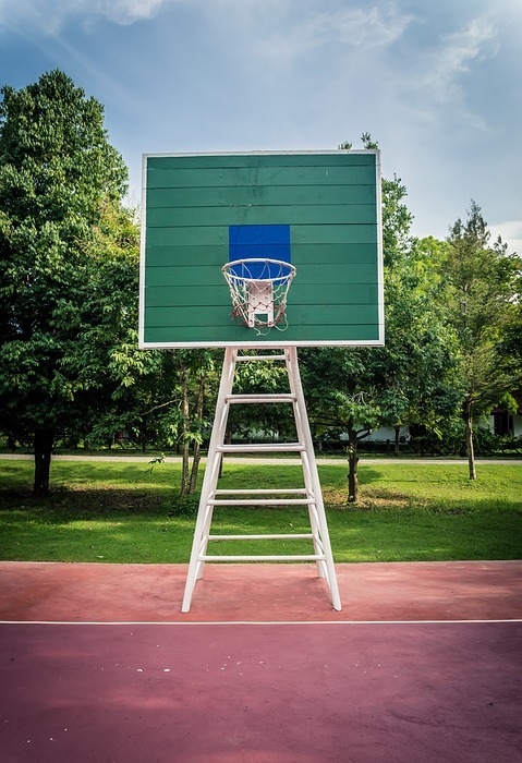 basketball, court, outdoor