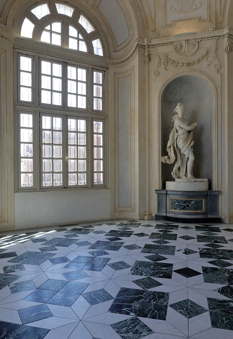castle, interior, sculpture
