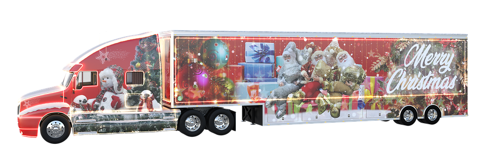 truck, christmas, christmas truck