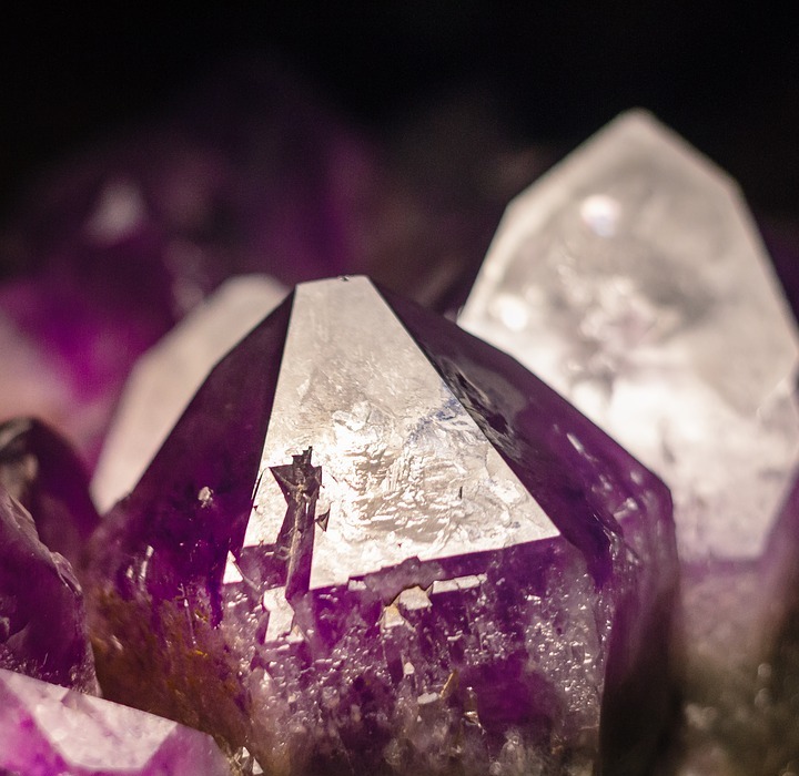 crystal, purple, pink