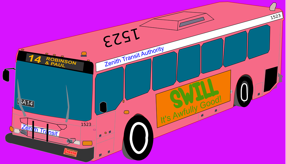 bus, transportation, vehicle