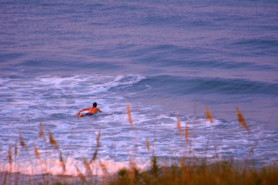 surfing, ocean, waves