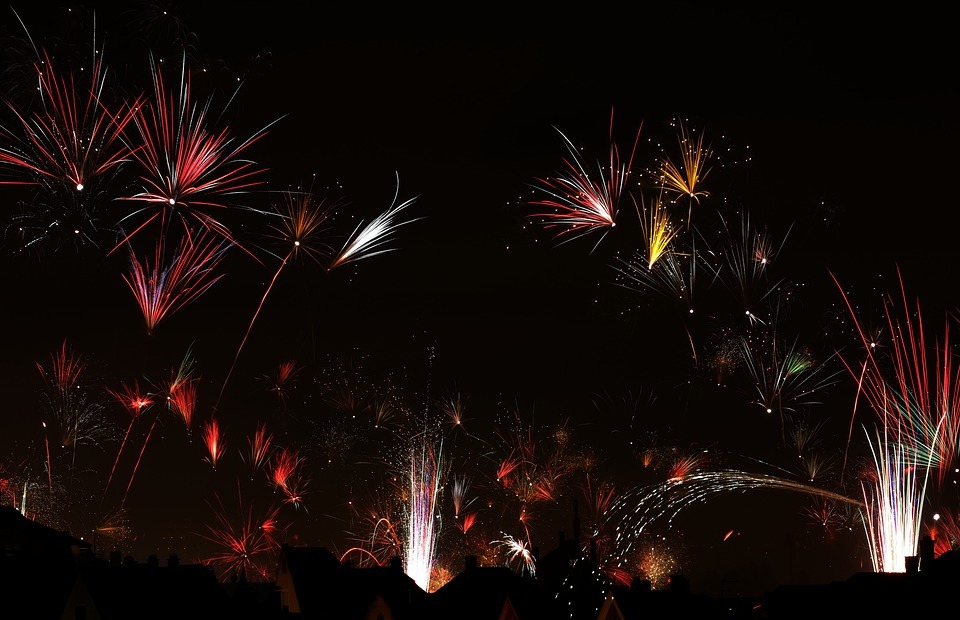 fireworks, new year\'s eve, new year\'s day