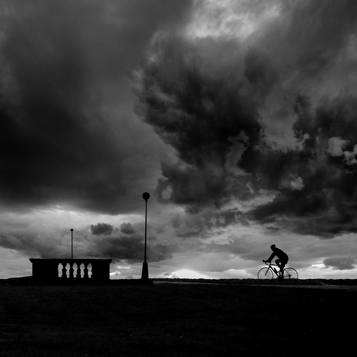 bicycle, silhouette, bike