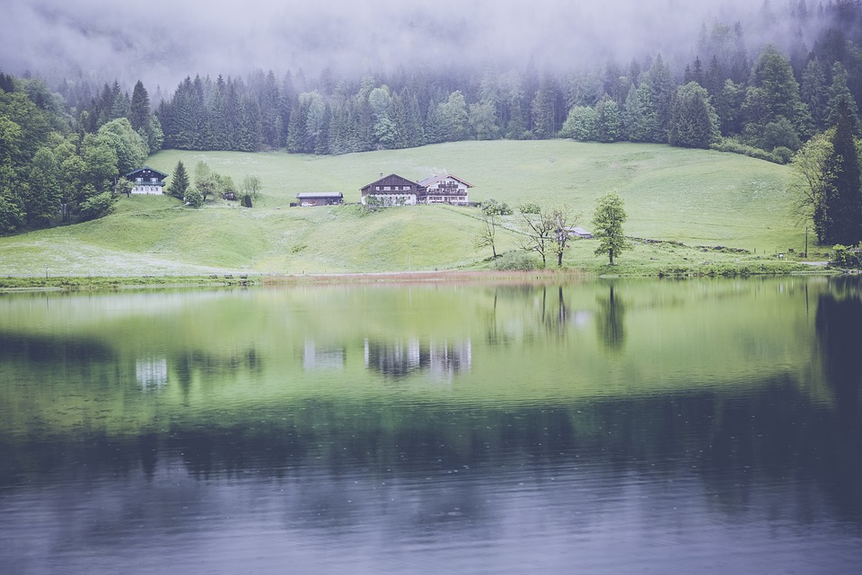 landscape, lake, alpine