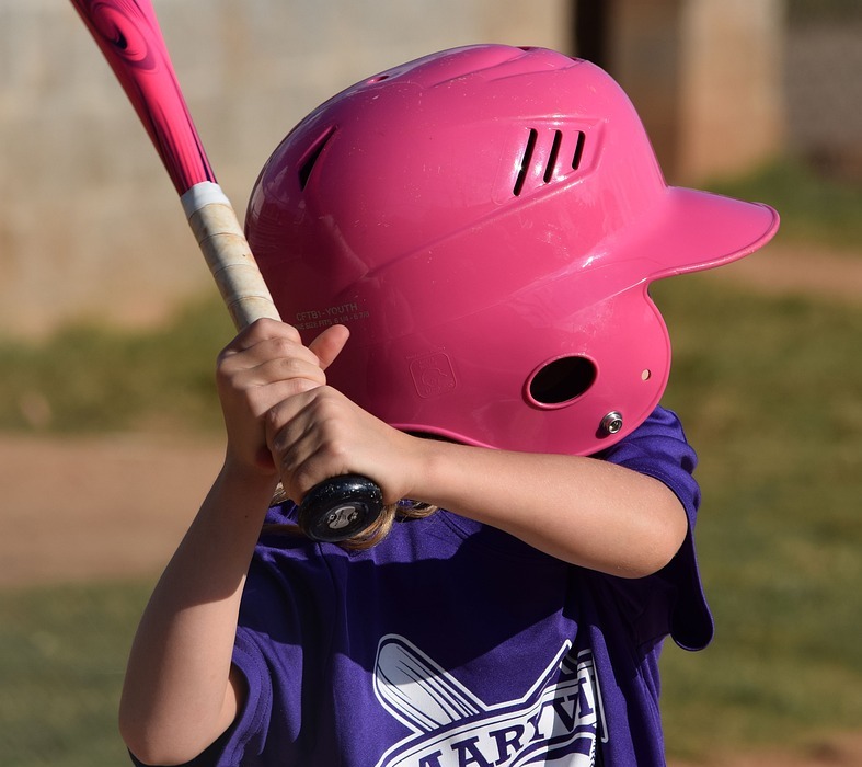 girl at the bat, softball, sport