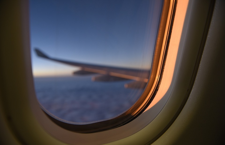 airplane, window, airline