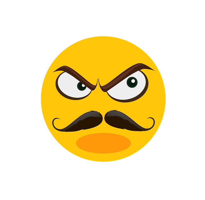 mustache, angry, suspect