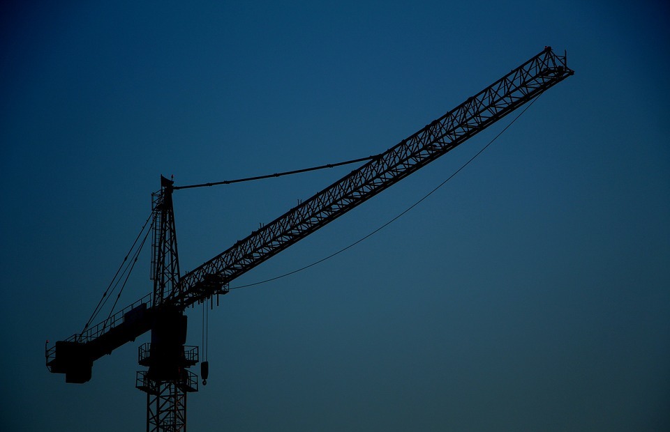 crane, construction, sky