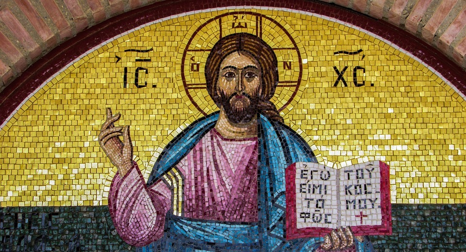 lintel, jesus christ, mosaic