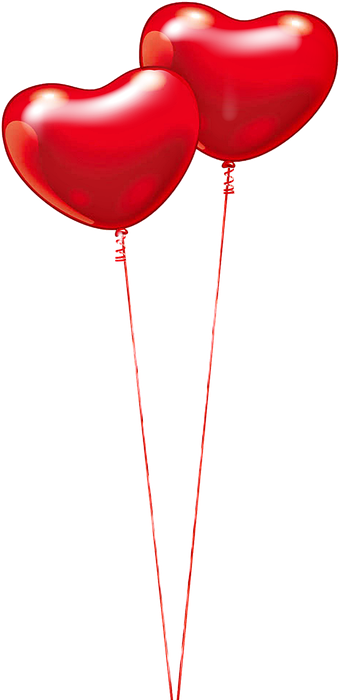 balloons, heart, valentine