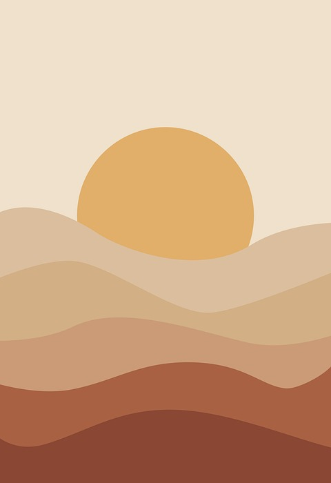 desert, sunset, sand dunes