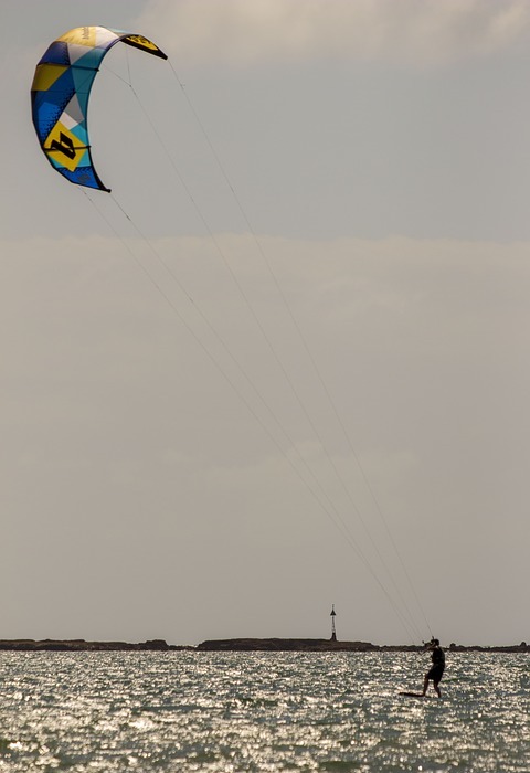 kite surfing, water, water sports