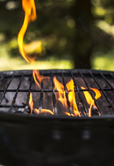 grill, season on the grill, fire