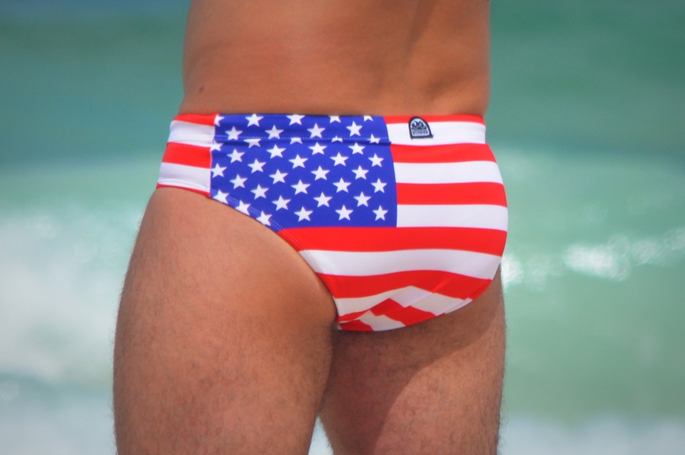 swimming trunks, usa, stars and stripes