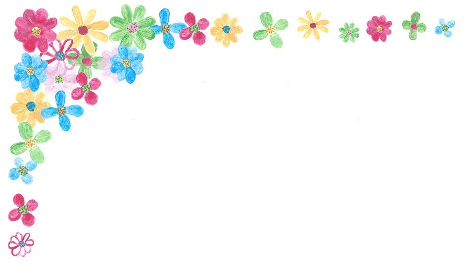 flower, border, watercolor