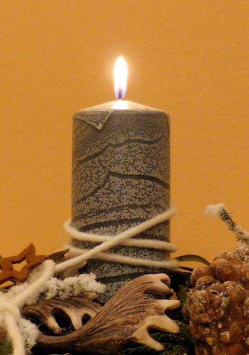 candle, arrangement, advent