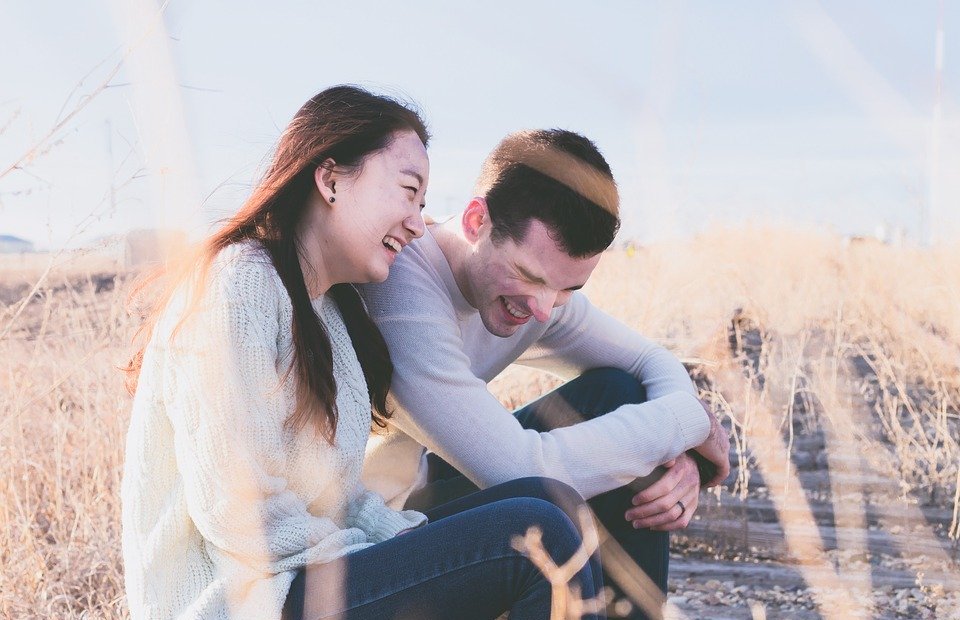 couple, happy, laughing
