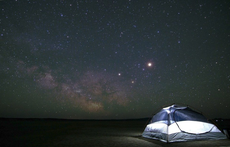camping, constellation, cosmos