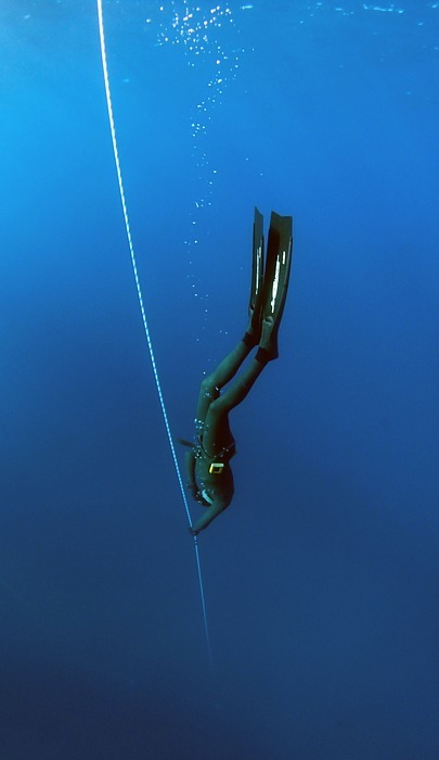freediving, diving, sea