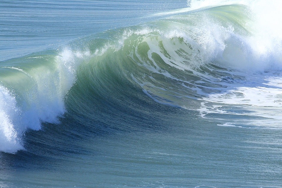wave, ocean, nature