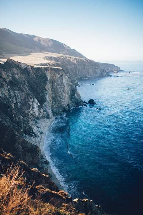 cliff, ocean, coast